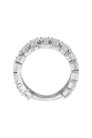 Sirius Emerald Kesim Beyaz Topaz Tamtur Yüzük 0804r0410