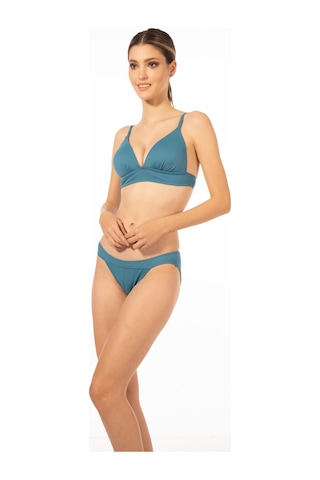 Estiva Kadın Bantlı İp Askılı Kaplı Bikini Takımı - Turkuaz Çok Renkli
