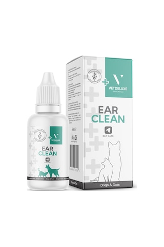 Vetdeluxe Ear Clean Losyon Kediler ve Köpekler İçin Kulak Temizleme Bakım 50 ML
