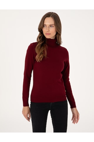Pierre Cardin Kadın Vişne Kazak /triko 50315747-vr223 Vişne