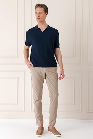 Efor Slim Fit Polo Yaka Kısa Kol %100 Pamuk Lacivert Triko Tr 868 Lacivert
