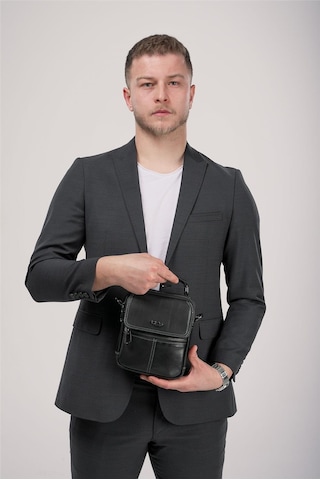 Ççs 31604 Hakiki Deri Askılı Çanta Siyah