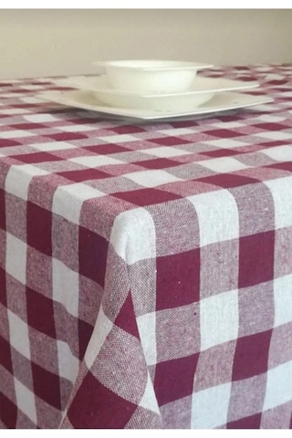 Çok Amaçlı Piknik Masa Örtüsü Sofra Bezi Bordo 150x150