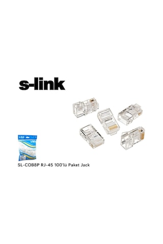 S-Link Sl-Cob8P Rj-45 100 Lü Paket Jack