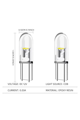 T5 Led Ampul Gösterge Ampulü 5 Adet Beyaz