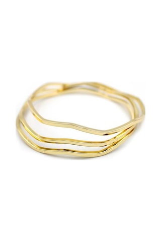 Zigzag Ajda Bilezik-60mm - Altın Çok Renkli