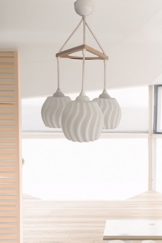 Modern Sarkıt Üçlü Bohem Avize 23x27 Cm Bubble Serisi Salon Mutfak Oturma Odası Cafe Bar Çok Renkli