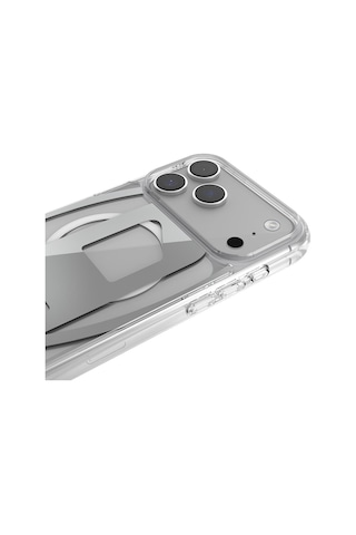 Diesel Apple iPhone 17 Pro Uyumlu Max Magsafe Destekli Oval D Metalik Kılıf - Gümüş