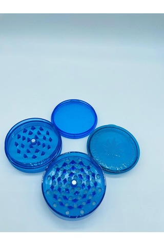 Plastik Tutunöğütücü 4parça Grinder Mavi