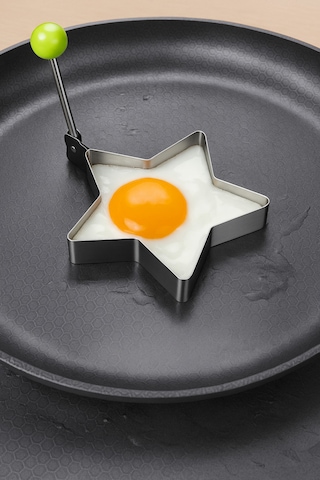 Metal Yıldız Omlet Ve Krep Kalıbı Yapışmaz Şekilli Yumurta Pişirme Kalıbı Altın