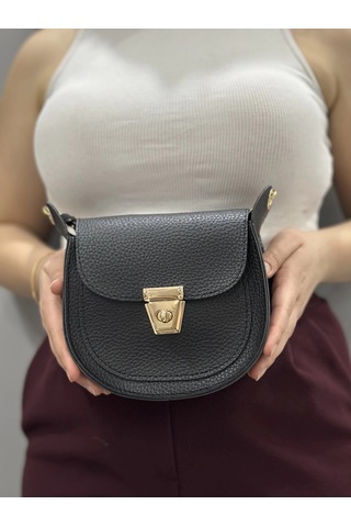 Biçomi Klasik Kapaklı Siyah Cilt Çanta Siyah