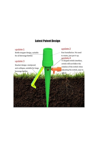 Trendooze Vanasına Tembel Sulama Sulama Su Sprinkler Sahip Parça Otomatik Kontrol Damla Cihazı Ayarlanabilir Avrupa Anahtarlı Akışı 12 Oz