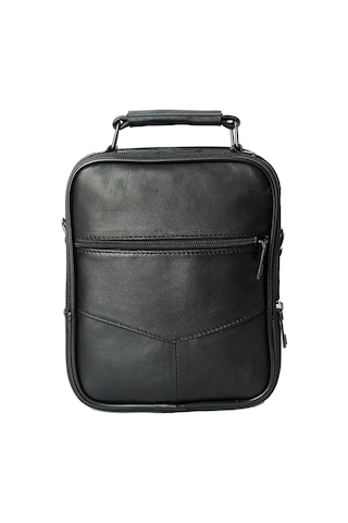 Bay Pablo C60 Hakiki Deri Çelik Kasalı Orta Boy Erkek El Çantası Siyah