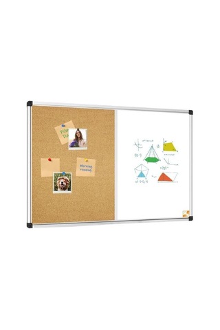 Artlantis Çift Fonksiyonlu Yazı Tahtası Ve Mantar Pano 45x60 Cm 1 Adet Alüminyum Çerçeveli Mantar Panolu Yazı Tah Genel