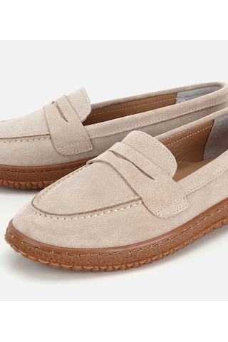 Hotiç Kadın Süet Deri Bej Yumuşak Tabanlı Günlük Loafer 01ayh320560a310 01ayh320560a310 Bej