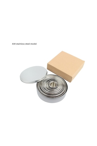 Teltree 304 Çelik 12'li Set: Kek, Kurabiye Ve Mousse Kalıpları - Sağlam, Kolay Temizlenir, Çok Amaçlı Fırın Aletleri Diğer