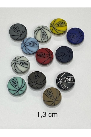 Bebek Düğmesi / Basketbol Top Model / 10 Adet - Mavi