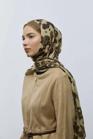 Moda Kaşmir Leopar Desen Aya Şal Altın