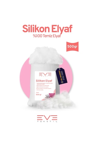 Eve Tekstil Yastık Yorgan Oyuncak Dolum Malzemesi Antialerjik Yapışmaz 1.kalite %100 Temiz Silikon Elyaf 500 Gr Eve Tekstil Yastık Yorgan Oyuncak Dolum Malzemesi Antialerjik Yapışmaz 1.kalite %100 Temiz Silikon Elyaf 500 Gr