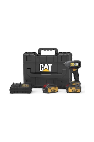 Cat DX71.2 18 V 4.0 AH Li-İon Çift Akülü 215NM Kömürsüz Profesyonel Şarjlı Darbeli Tornavida