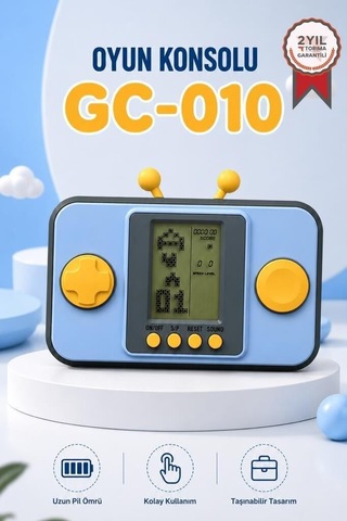 Özel Seri Gc-010 Mavi El Atarisi Tetris Gameboy Joystick Nostaljik Konsol Küçük