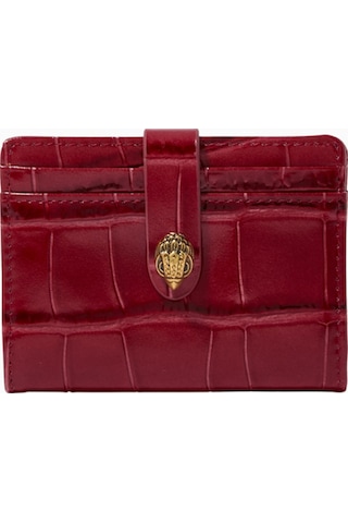 Kurt Geiger Kensington Drench Card Holder, Lüks Deri Kartlık, Sınırlı Üretim Kırmızı