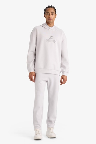 Defacto Defactofit Nba Los Angeles Lakers Boxy Fit Kapüşonlu Skuba Dalgıç Kumaş Sırt Baskılı Sweatshirt F3876ax25augr519 Gri