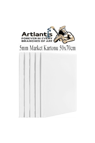 Maket Kartonu Beyaz Fotoblok 5 Mm 50x70 Cm 5 Adet Hobi Sanat Okul Köpüklü Straforlu Maket Kartonu