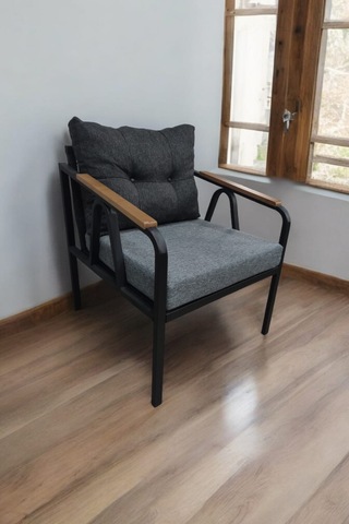 Pimango Pi Angel Demonte Metal Tekli Bahçe Mobilyası Antrasit - Gri 60 x 60 Antrasit  - Gri