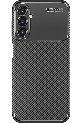 Samsung Galaxy Uyumlu A14 Kılıf Negro Karbon Kamera Korumalı Silikon Lüx