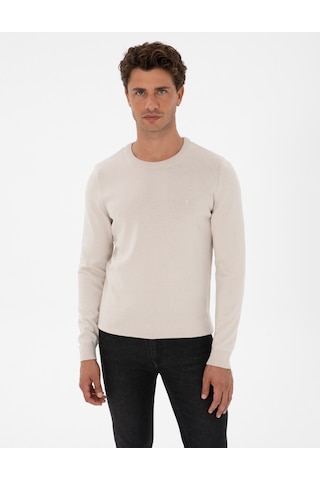 Pierre Cardin Erkek Krem Kazak /triko 50315509-vr071 Krem