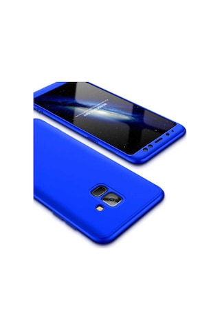 Samsung Uyumlu Galaxy A8 Plus 2018 Kılıf Zore Ays Kapak Mavi