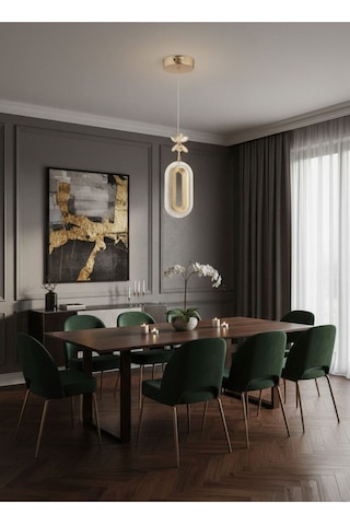Eclipse Tekli Gold Ledli Kristal Taşlı Led Avize 3 Renk Modu Oturma Odası Yatak Odası Led Avize Metalik