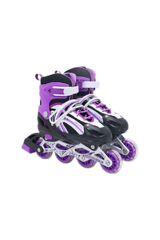 Vadi Mor Silikon Tekerli Ayarlanabilir Işıklı Paten S 31-34 Hp8136 Mor