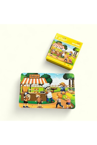 Esatoys Ahşap Chef Mini Puzzle 4 Yaş 54 Parça