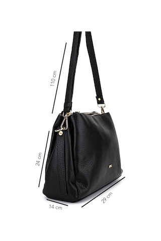 Tamer Tanca Kadın Suni Deri Siyah Floter Kol Çantası 1003 2033 Bn Cnt Sk25-26 Sıyah Fltr Siyah