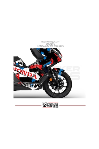 Honda Adv350 Kaplama Motosiklet Sticker Design Etiket Modeli V3
