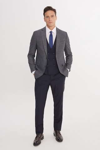 Altınyıldız Classıcs Erkek K.laci-beyaz Slim Fit Mono Yaka Kareli Kapak Cepli Yelekli Takım Elbise