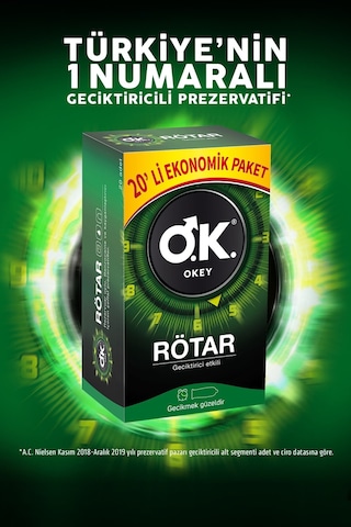 Okey Rötar Prezervatif 20'li + Zero Prezervatif 20'li