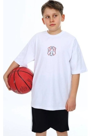 Erkek Çocuk Ny Baskılı Tshirt-14541 Beyaz