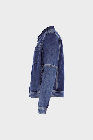 Orta Mavi Regular Fit Cepli Jean Ceket C 4553-114 Mavi