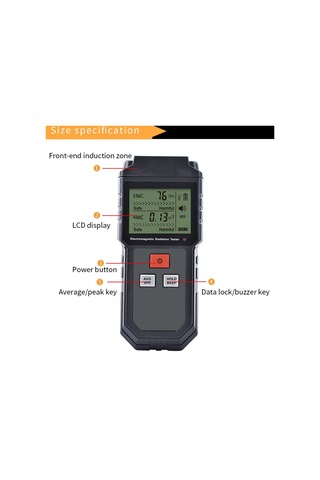 Elektromanyetik Radyasyon Dedektörü Dış Mekan İçin Taşınabilir