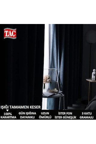 Taç Blackout %100 Karartma Güneşlik Fon Perde 21 Renk