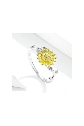 Fastbuy Altın Güller Baskılı Platin Kaplı S925 Sterling Silver Kadın Bilezik Çok Renkli Çok Renkli