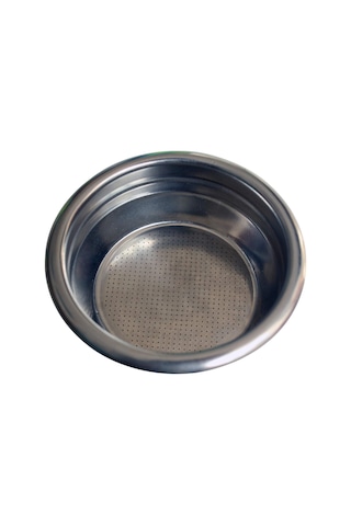 Qingmipy 58mm Paslanmaz Çelik Espresso Filtre Sepeti, Tek Duvar, 2 Fincanlık Gümüş