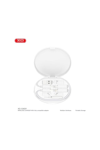Cx031 Type-c Kablolu Micro & Lightning & Usb-a Adaptörlü 15w Kablosuz Çoklu Şarj Aleti
