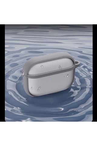 Apple Uyumlu AirPods Pro 3 Kılıf Benks Mist Protective Sert Pürüzsüz Kılıf Gri Gri