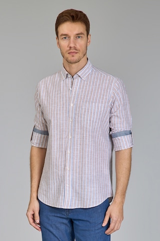 Bisse Paşa Yaka Regular Fit Uk Gömlek T Cep Kahve Gmktn3ps224008 D11 Kahve