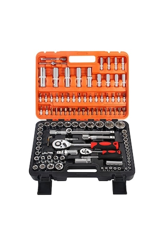 5446 1/2''- 1/4'' Lokma Takımı, Bits Uç Lokma Setli - 108 Parça