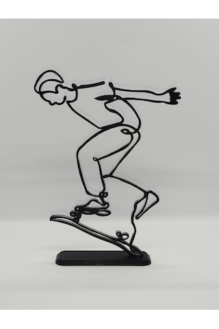 Kaykaycı Masa Dekor Hediye Fikri Sanat Heykeli